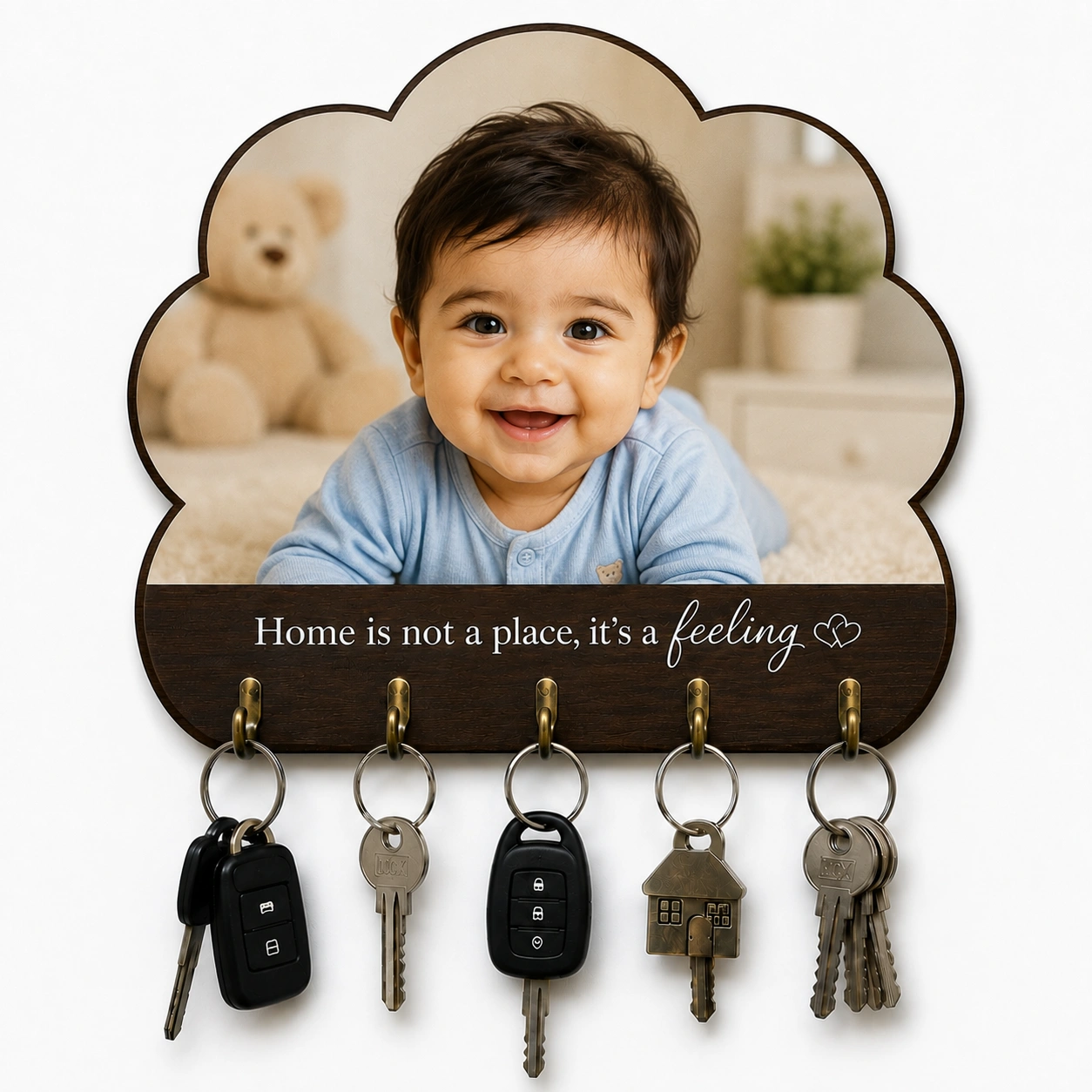 Baby Boy Photo Key Hanger